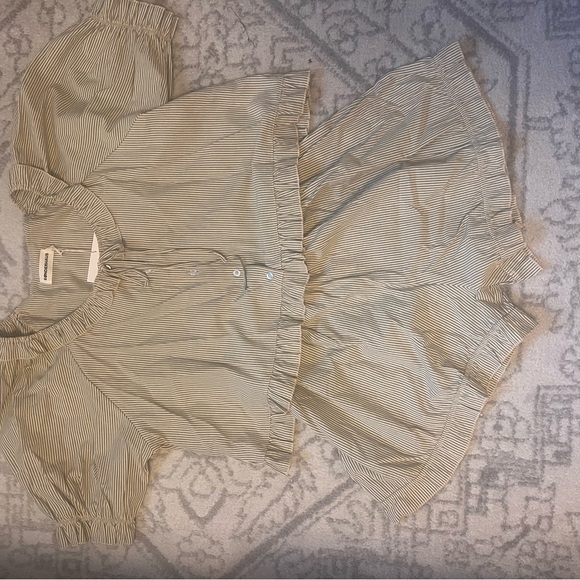 Striped Ruffle Pajama Set - Picture 2 of 4